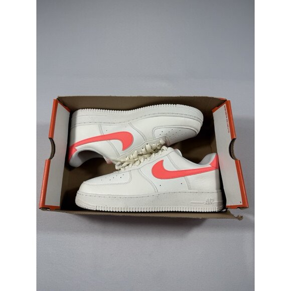 New Women’s Size 10 - Nike Air Force 1 '07 SE Next Nature Sail Hot Lava - Picture 1 of 10